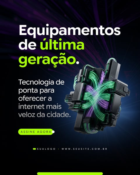 PROVEDOR DE INTERNET EQUIPAMENTOS ÚLTIMA GERAÇÃO FIG EDITÁVEL Figma Social Media Template
