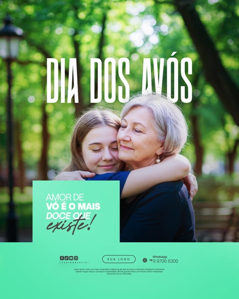 26 DE JULHO - DIA DOS AVÓS FLYER SOCIAL MEDIA PSD EDITÁVEL