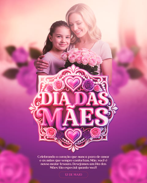 ARTE SOCIAL MEDIA PARA O DIA DAS MÃES MODELO 08