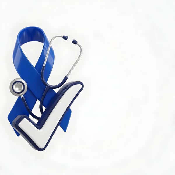 MEDICAL AWARENESS RIBBON STETHOSCOPE CHECKMARK LAYOUT