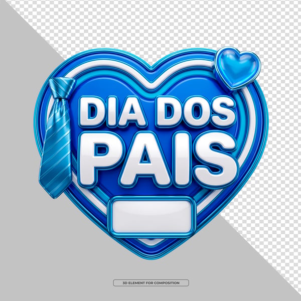 SELO 3D PNG DIA DOS PAIS 4