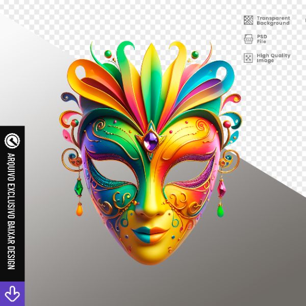 MÁSCAR DE CARNAVAL - ELEMENTO PARA COMPOSIÇÃO