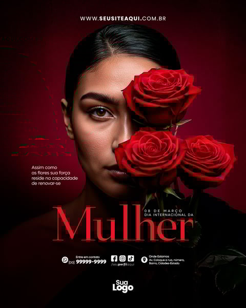 FEED DIA DA MULHER SOCIAL MEDIA PSD EDITÁVEL 4