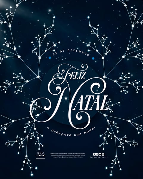 FELIZ NATAL 25 DE DEZEMBRO SOCIAL MEDIA PSD EDITÁVEL 1