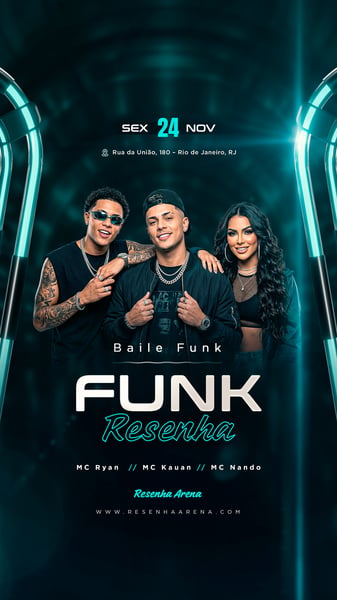 POSTER PARA STORY DE BAILE FUNK COM MCS FLYER TEMPLATE
