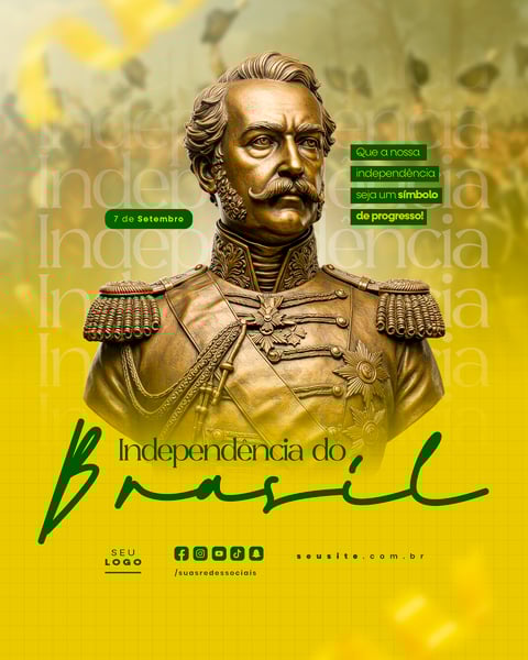 INDEPENDÊNCIA DO BRASIL 7 DE SETEMBRO FEED SOCIAL MEDIA EDITÁVEL