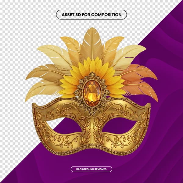 MÁSCARA DE CARNAVAL FESTA BRASIL PNG COMPOSIÇÃO 58 EDITADO