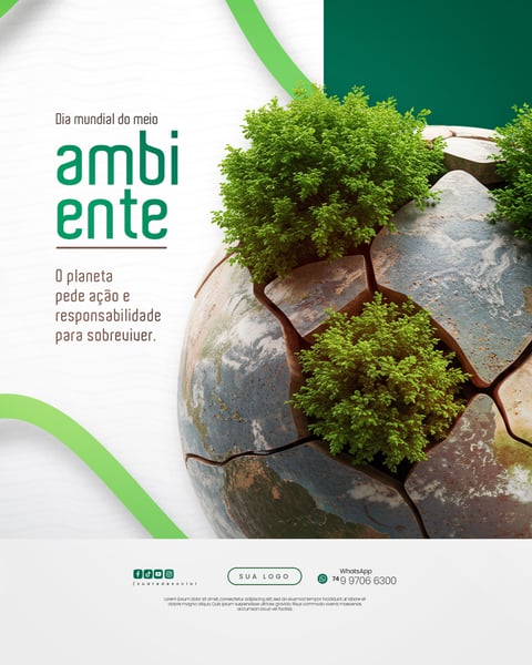 05 DE JUNHO - DIA MUNDIAL DO MEIO AMBIENTE SOCIAL MEDIA PSD EDITÁVEL