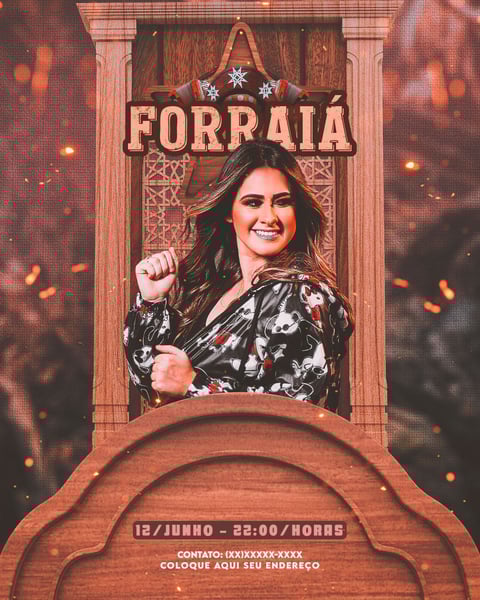 FLYER EVENTO SÃO JOÃO FORRAIÁ FEED