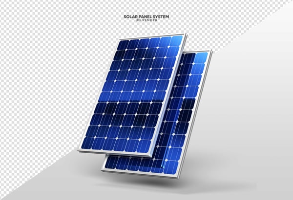 ELEMENTO 3D PAINEL SOLAR ENERGIA SOLAR PNG