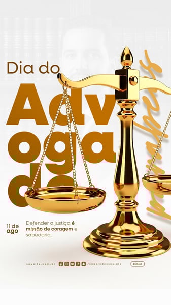 DIA DO ADVOGADO 11 DE AGOSTO SOCIAL MEDIA PSD EDITÁVEL STORY 1