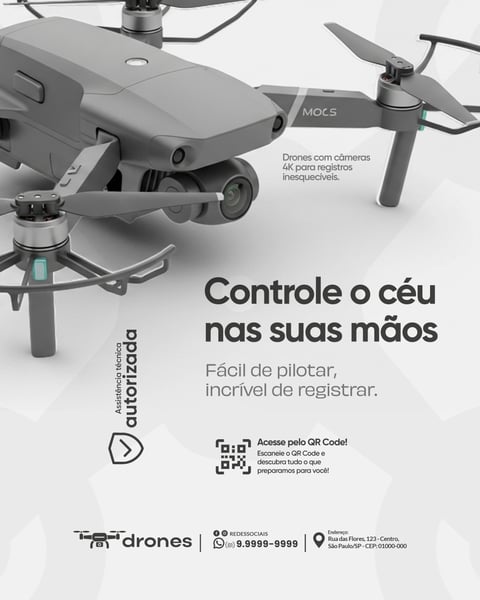 Drones Social Media PSD Editável