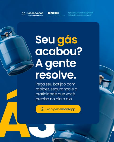 DISTRIBUIDORA DE GÁS SOCIAL MEDIA PSD EDITÁVEL 4