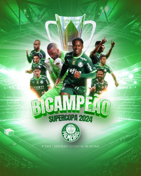 SOCIAL MEDIA - PALMEIRAS BICAMPEÃO - SUPERCOPA 2024