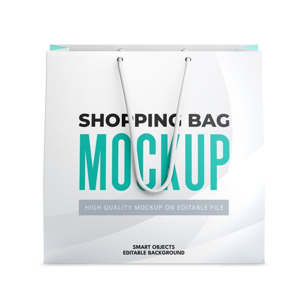 SACOLA DE COMPRAS PSD EDITÁVEL MOCKUP
