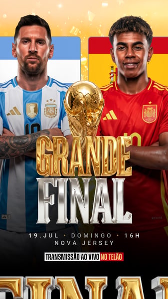 FINAL ARGENTINA VS ESPANHA COPA STORY SOCIAL MEDIA PSD EDITÁVEL