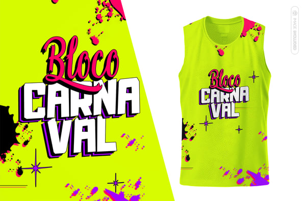 MOCKUP DE MODELO DE CAMISETA BLOCO DE CARNAVAL ABADÁ ESTAMPA CAMISA DESIGN TOTALMENTE EDITAVEL