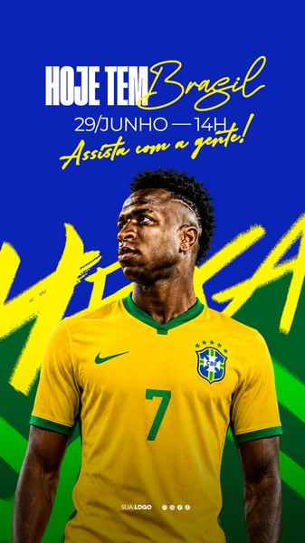 COPA DO MUNDO JOGO BRASIL FUTEBOL VINI JR STORY