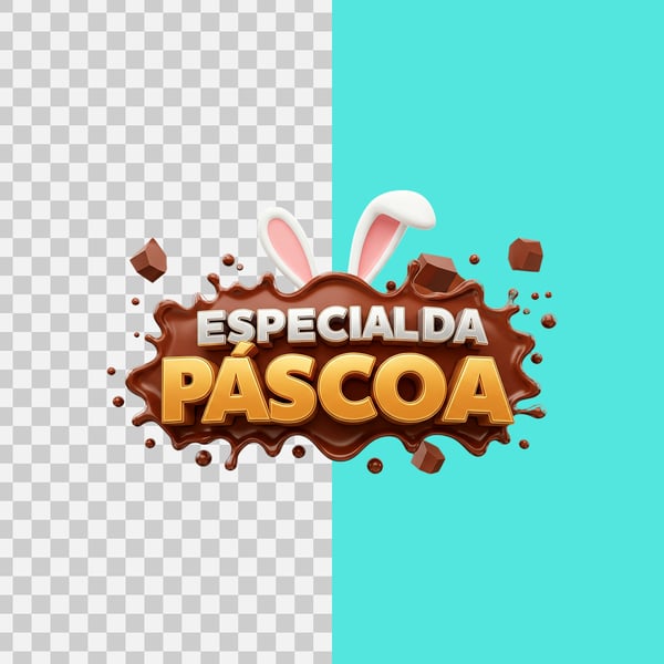 JOG SELO 3D ESPECIAL DA PÁSCOA 3 PSD EDITÁVEL