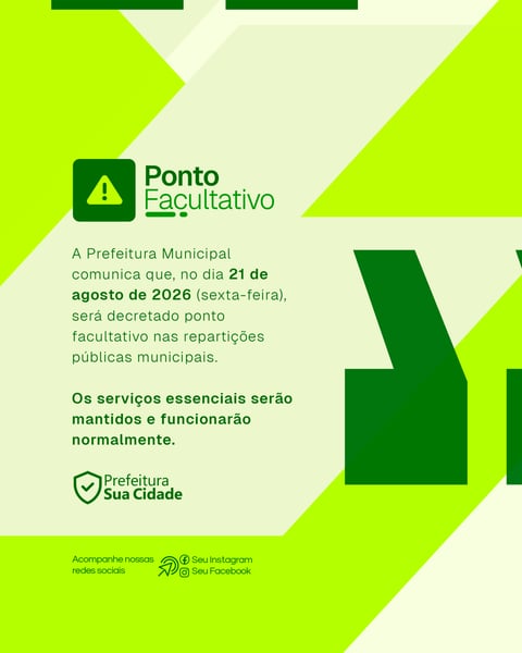 Social Media Ponto Facultativo Prefeitura