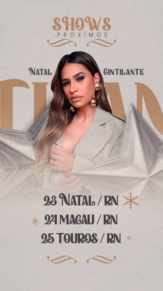 UFZ AGENDA DE SHOW NATAL CINTILANTE STORY PSD EDITAVEL