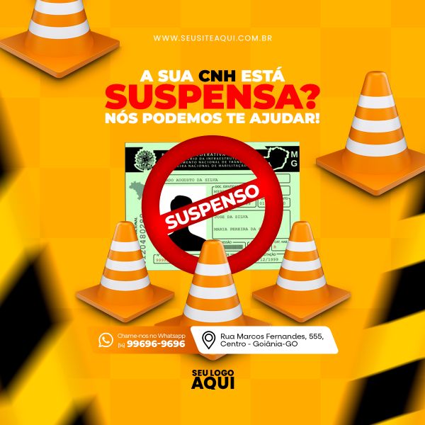 AUTO ESCOLA - CNH - MOTORISTA | SOCIAL MEDIA - PSD EDITÁVEL