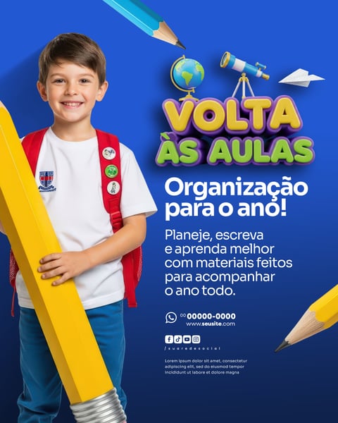 VOLTA ÀS AULAS PAPELARIA SOCIAL MEDIA PSD EDITÁVEL 005