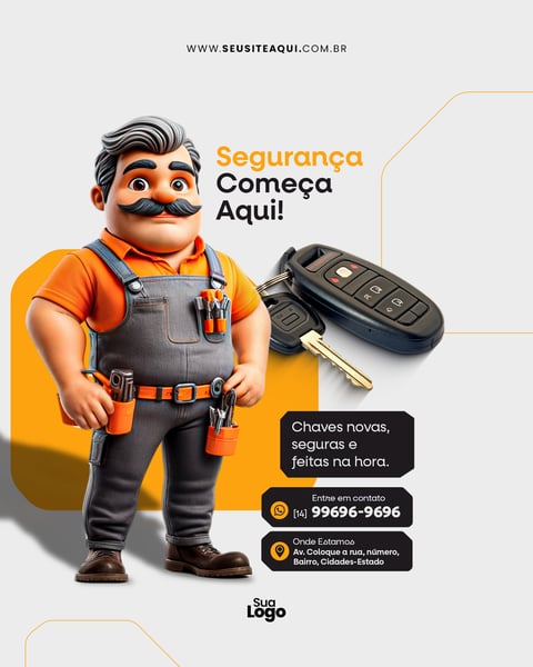 Post Feed Vertical - Chaveiro - Social Media