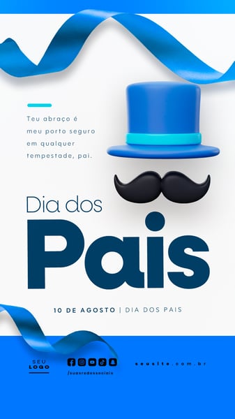 DIA DOS PAIS AGOSTO SOCIAL MEDIA POST EDITÁVEL STORY 35