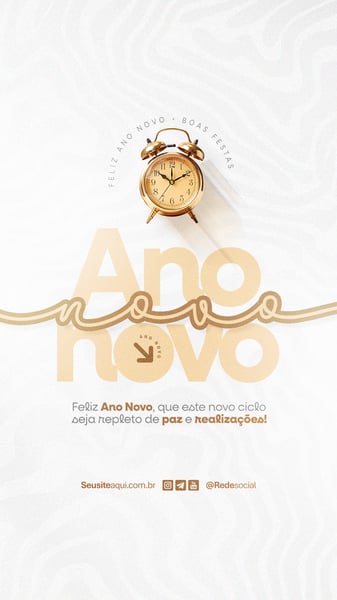 FELIZ ANO NOVO REVEILLON BOAS FESTAS SOCIAL MEDIA PSD EDITÁVEL