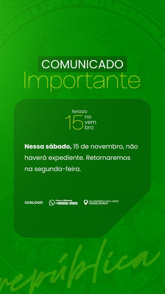 COMUNIDO 15 DE NOVEMBRO PROCLAMAÇÃO DA REPÚBLICA - 01 - STORY