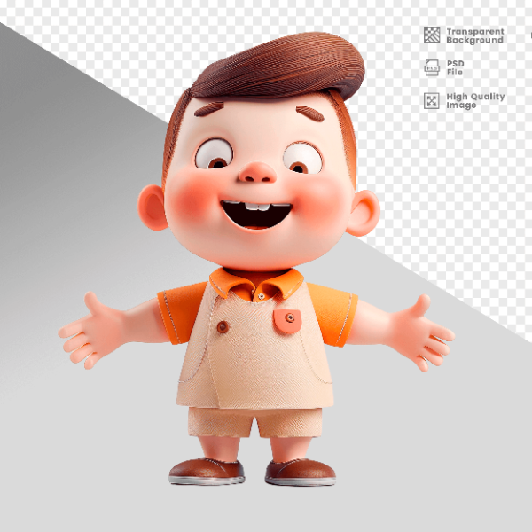 MASCOTE 3D PERSONAGEM PARA COMPOSIÇÃO