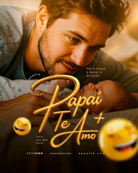 DIA DOS PAIS 10 DE AGOSTO SOCIAL MEDIA PSD EDITÁVEL 7