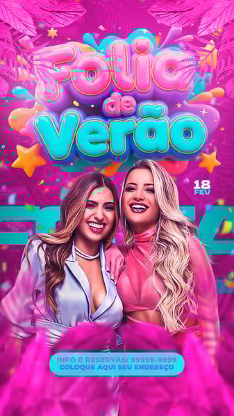 FLYER PARA EVENTOS FOLIA DE VERÃO STORYS