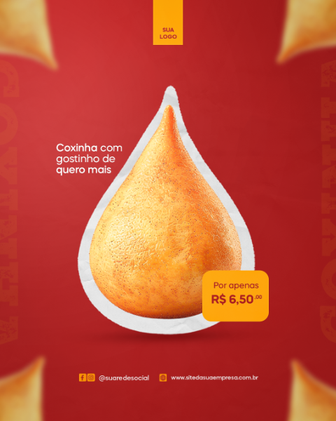 COXINHA COM GOSTINHO DE QUERO MAIS