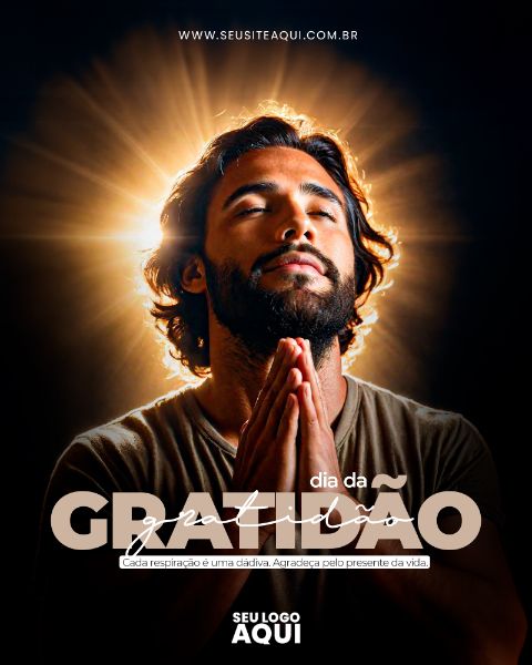 FEED | DIA DA GRATIDÃO | DIA NACIONAL DA GRATIDÃO | PSD EDITÁVEL