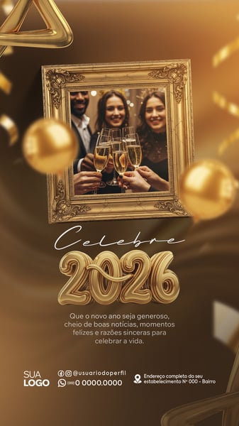 POST STORY FELIZ ANO NOVO 2026 SOCIAL MEDIA PSD EDITÁVEL 7