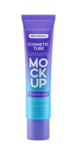 EMBALAEM POSÍTICA FOSCA DE COSMÉTICO PSD EDITÁVEL MOCKUP