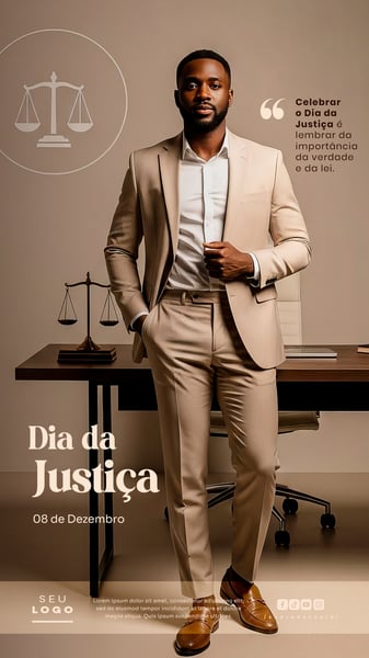 DIA DA JUSTIÇA 08 DE DEZEMBRO STORY SOCIAL MEDIA PSD EDITÁVEL 2