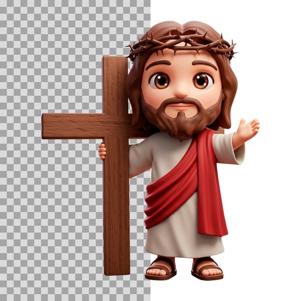 CIW MASCOTE 3D - JESUS PNG TRANSPARENTE 9