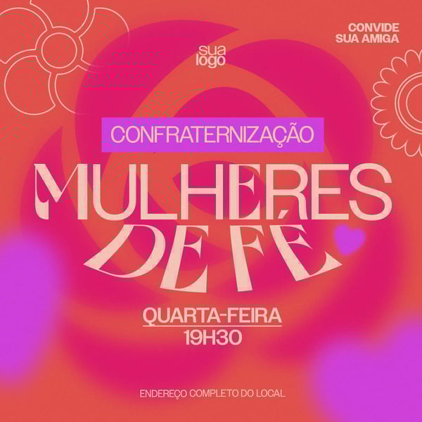 CULTO DE MULHERES PSD EDITÁVEL