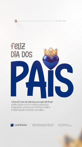 FELIZ DIA DOS PAIS MÊS DE AGOSTO AMOR DE PAI FLYER SOCIAL MEDIA PSD EDITÁVEL 3 STORY
