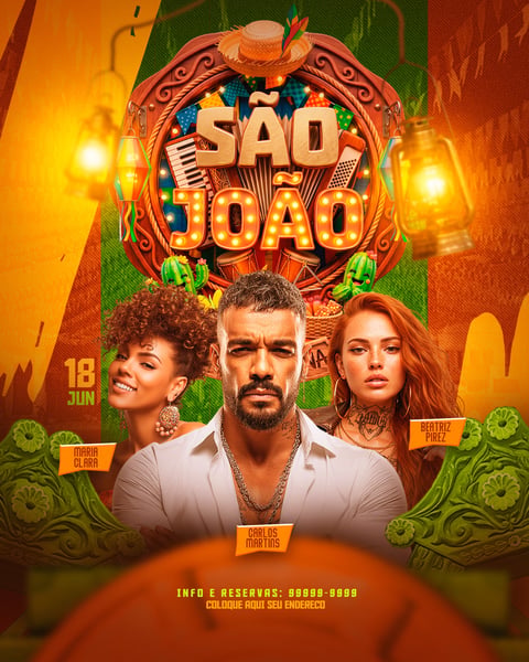 FLYER PARA EVENTOS 2026 SÃO JOÃO FEED