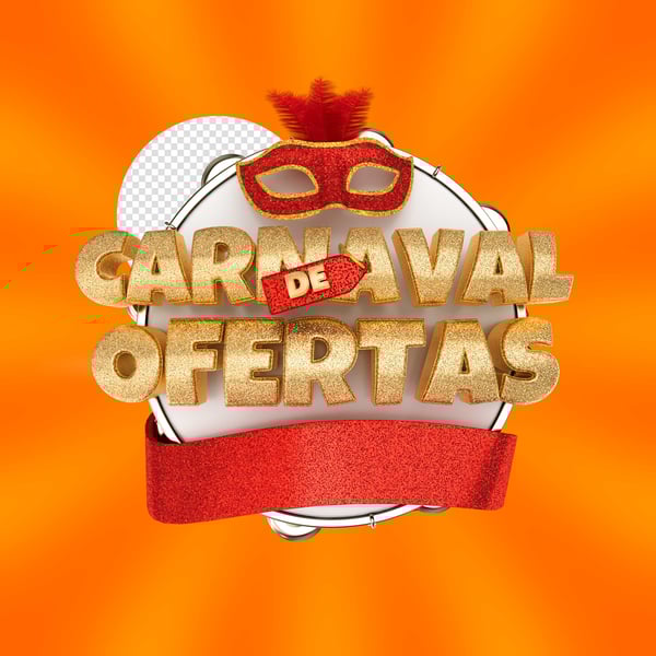 SELO 3D CARNAVAL DE OFERTAS PNG