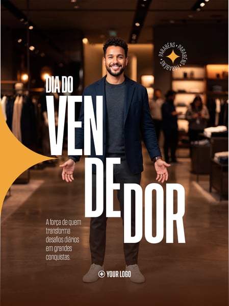 DIA DO VENDEDOR MODA MASCULINA LOJA SOCIAL MEDIA FLYER PSD EDITÁVEL