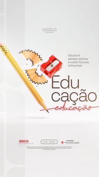 DIA NACIONAL DOS PROFISSIONAIS DA EDUCAÇÃO 06 DE AGOSTO FLYER SOCIAL MEDIA PSD EDITÁVEL 6