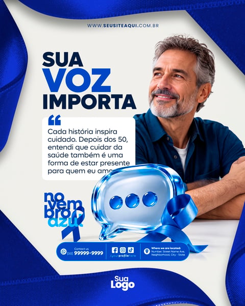 FEED NOVEMBRO AZUL SOCIAL MEDIA PSD EDITÁVEL 19
