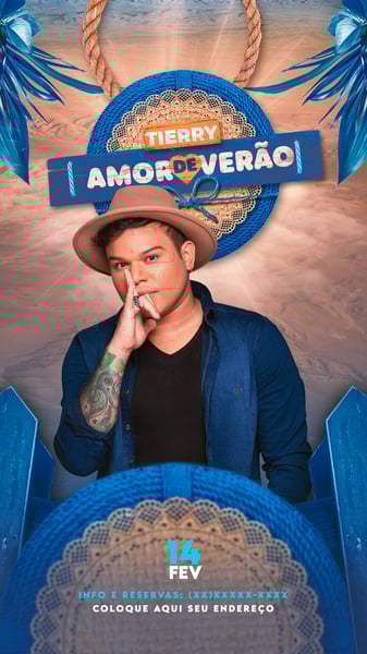 FLYER ARTISTA EVENTO AMOR DE VERÃO STORIES
