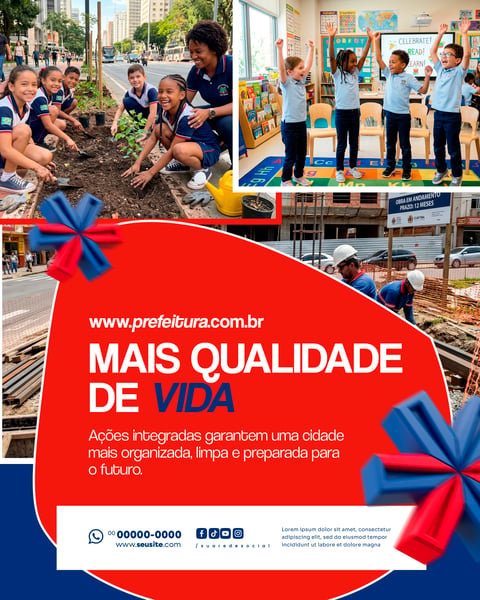 ACOES URBANAS PREFEITURA SOCIAL MEDIA PSD EDITÁVEL