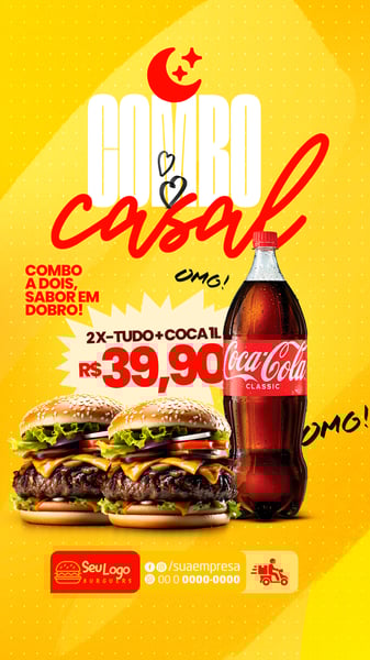 FLYER SOCIAL MEDIA COMBO CASAL STORY PSD EDITÁVEL